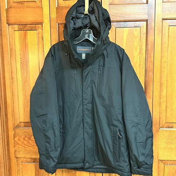 Hawke & Co. Sport Black Thinsulate Performance Water Resistant Comfort Flex Coat